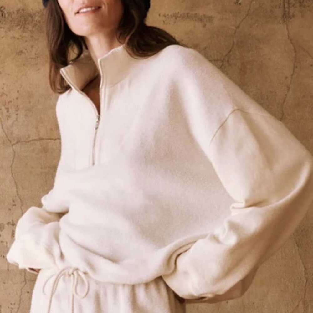 The GREAT. | Slouch Trail Sweatshirt | Washed White | NWT